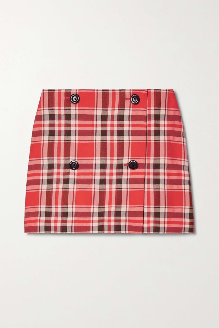 acne studios plaid skirt