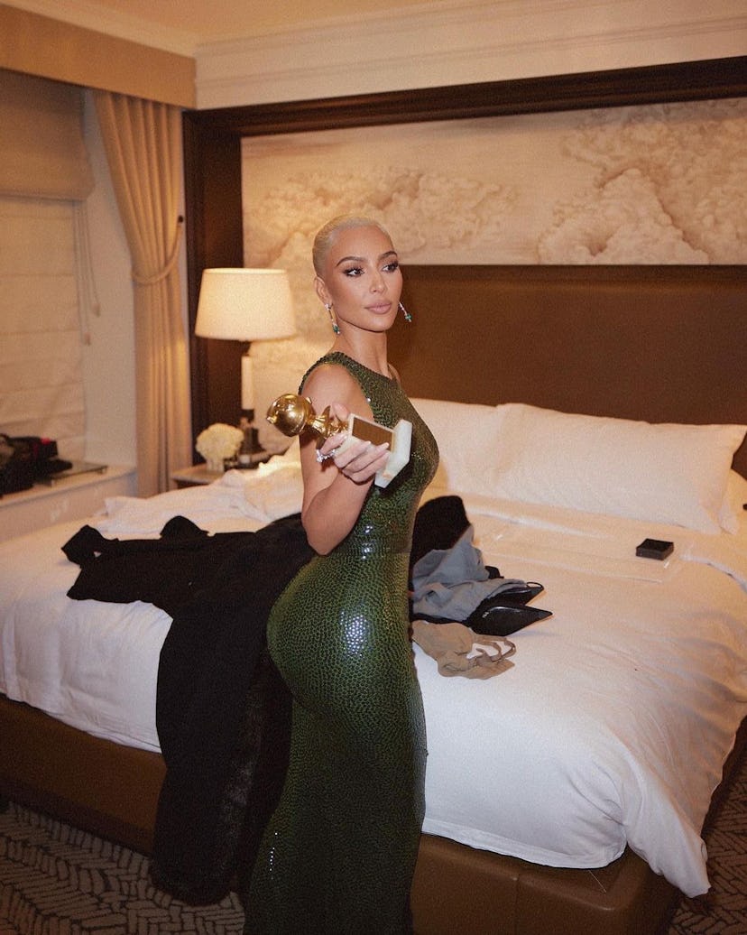 Kim Kardashian wearing Marilyn Monroe’s dress