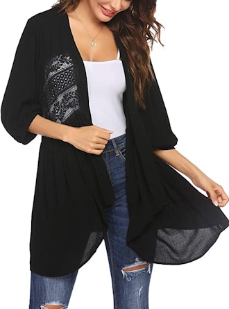Hotouch 3/4 Sleeve Lace Cardigan