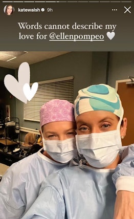 Kate Walsh shared a behind-the-scenes 'Grey's Anatomy' photo with Ellen Pompeo