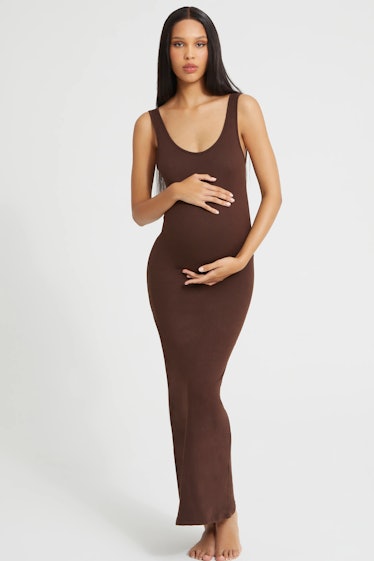 BUMPSUIT brown maternity maxi dress