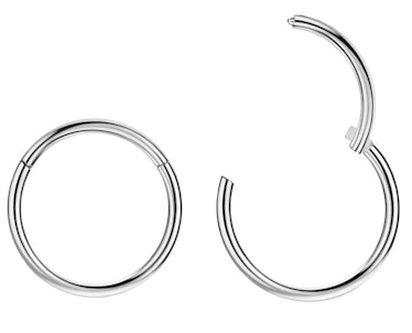 FANSING Steel Hinged Hoop Earring (2 Pieces)
