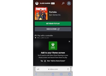 How to play Fortnite mobile with Xbox Cloud Gaming on iPhone