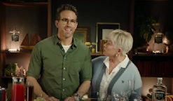Ryan Reynolds and his mom make cocktails together.