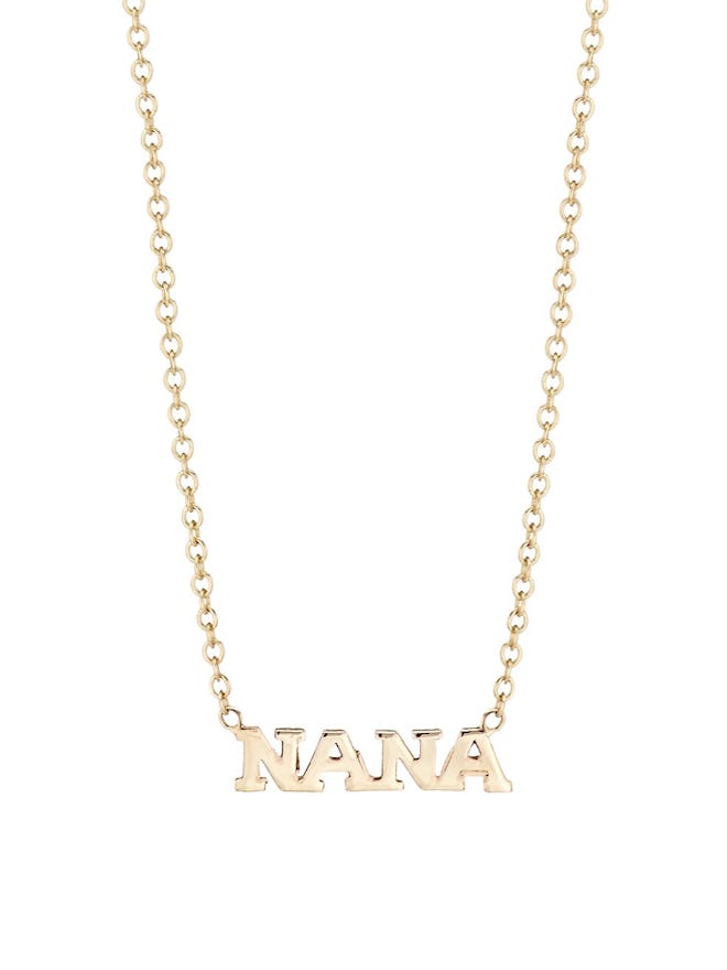 Zoë Chicco Itty Bitty Words 14K Gold Tiny Nana Necklace