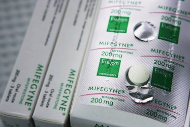 The abortion pill Mifepristone, also known as RU486, is pictured in an abortion clinic in Auckland, ...
