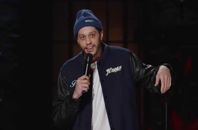 Pete Davidson talking about Kanye West at the Netflix Is a Joke comedy festival in Los Angeles on Ap...
