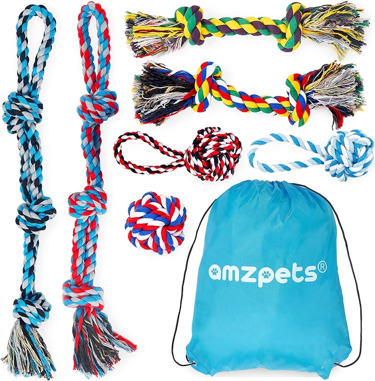 AMZpets Durable Rope Dog Toys (7-Piece Set)