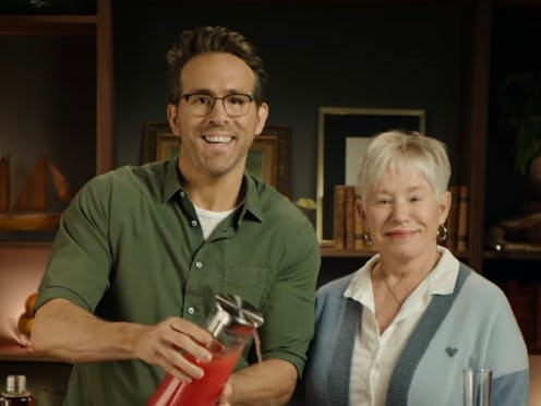 Ryan Reynolds and mom Tammy Reynolds making a Mother's Day cocktail with Aviation Gin via YouTube