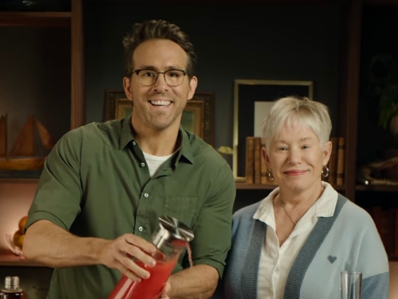 Ryan Reynolds and mom Tammy Reynolds making a Mother's Day cocktail with Aviation Gin via YouTube