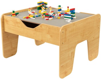 KidKraft Reversible Wooden Activity and Sensory Table with Building Brick Board