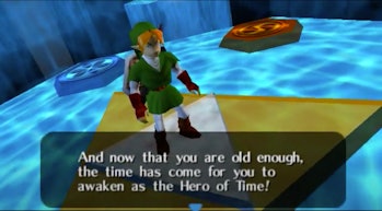 Link awakens seven years old.