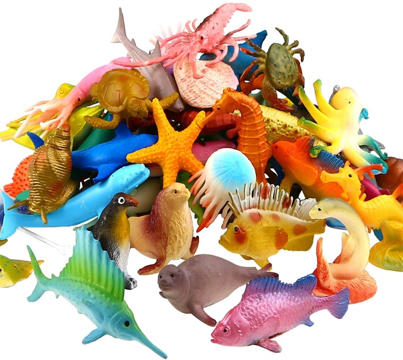 Funcorn Toys Ocean Animals Assorted Sensory Table Filler (52 Pack)