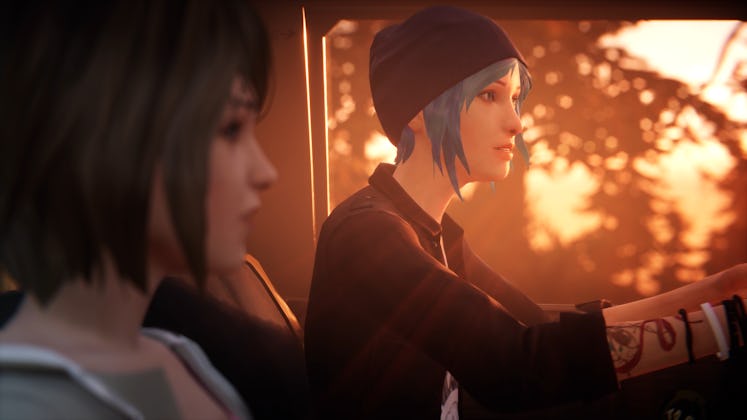 Chloe drives while having an intense conversation with Max in Life is Strange.
