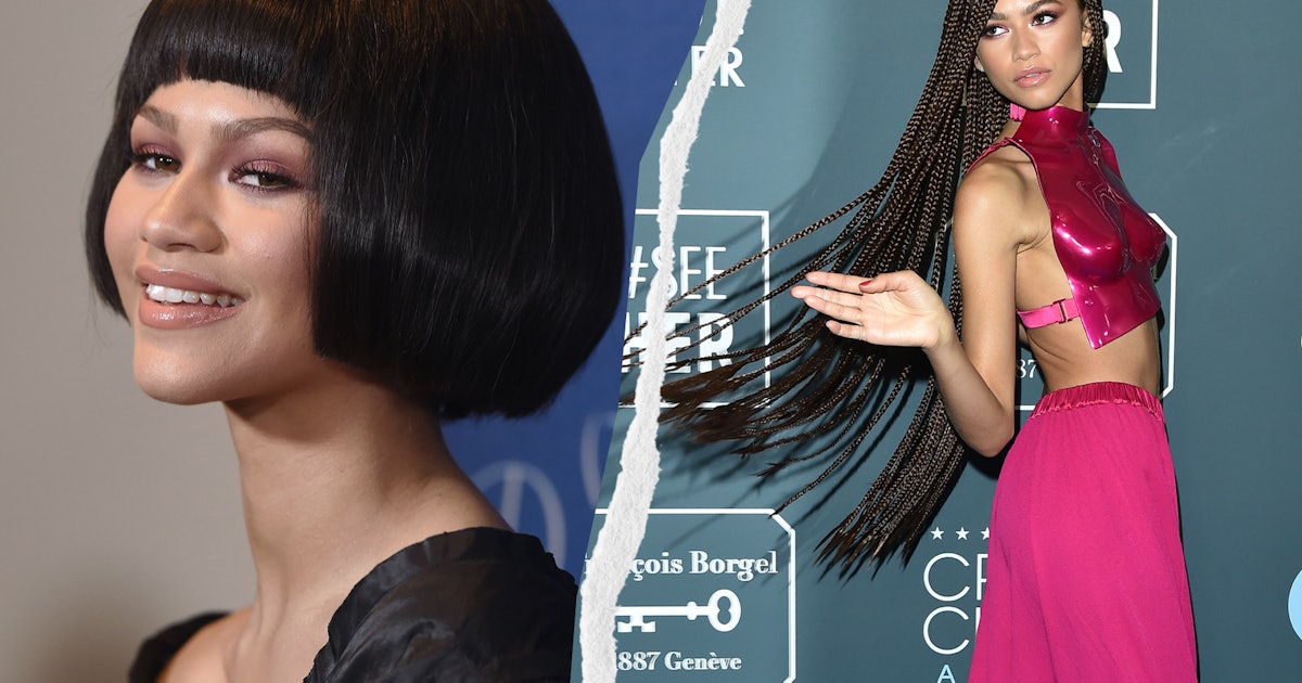 Zendaya's Hair Evolution, From Bobs To Box Braids