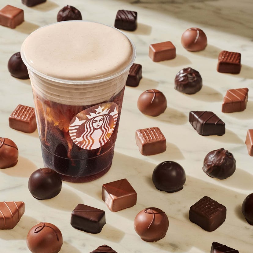 The new addition to Starbucks' permanent menu is the Chocolate Cream Cold Brew, which is made with c...