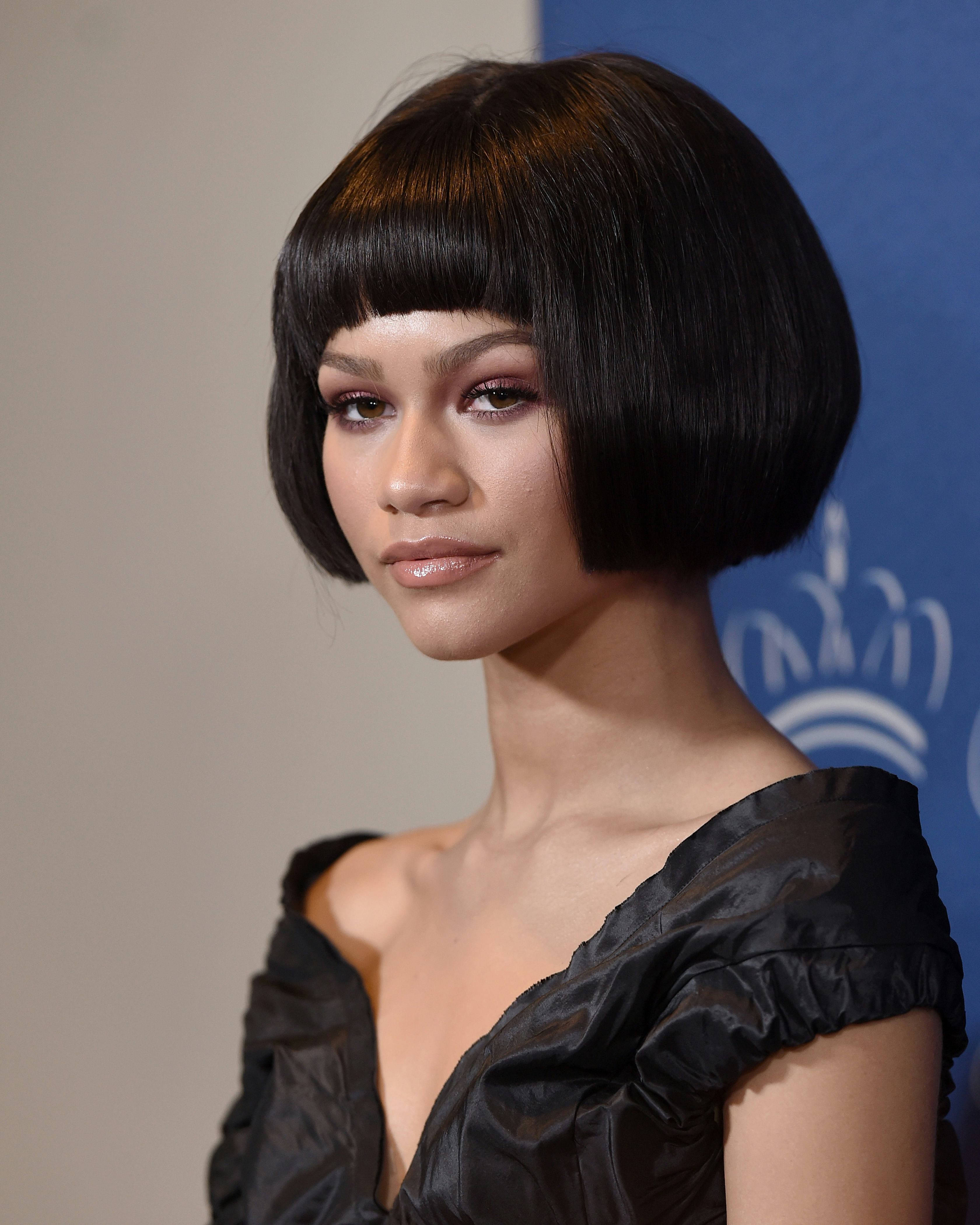Zendaya&rsquo;s round bob and baby bangs in 2014.