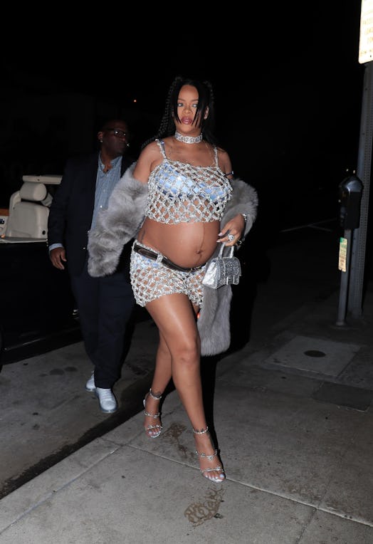 Rihanna wearing the Miu Miu set.