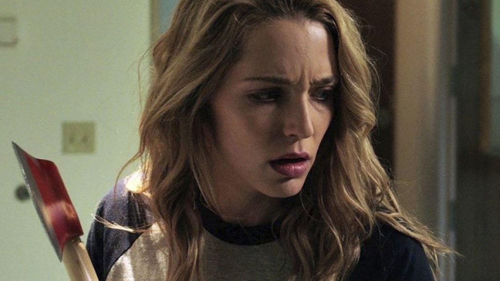Tree fights through the time loop to survive in Happy Death Day.