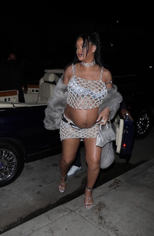 Rihanna pregnant crystal miu miu body glitter y2k braid pigtails