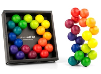 This moldable art ball is a fun, colorful desk toy.