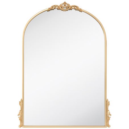 Gold Arch & Flourish Wall Mirror