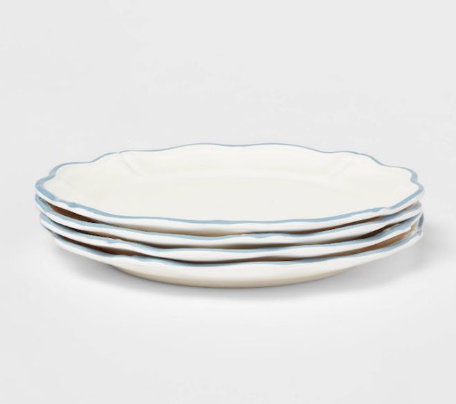 11" 4pk Melamine Dinner Plates White