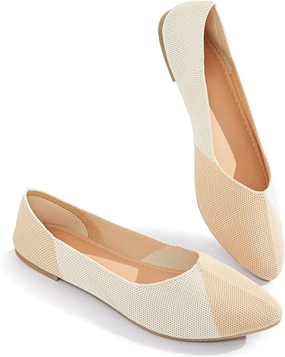 BABUDOG Pointed-Toe Memory Foam Flat Shoes