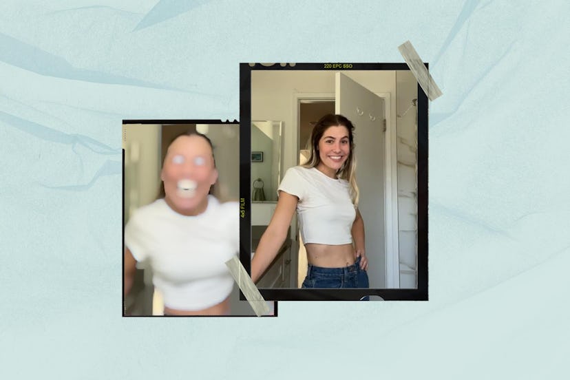 On TikTok, the viral clarity filter distorts the image before clarifying into reality.