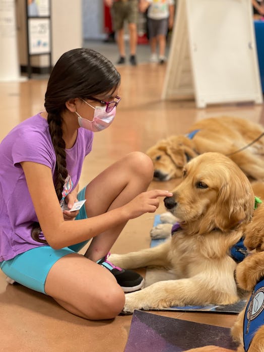 Kids visited comfort dogs in Uvalde.