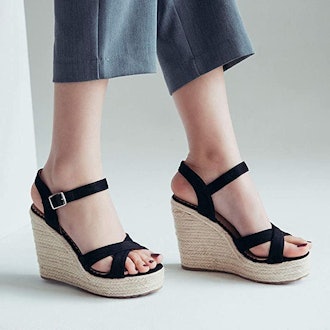 VICKI·VICKI Wedge Ankle-Strap Open-Toe Sandals