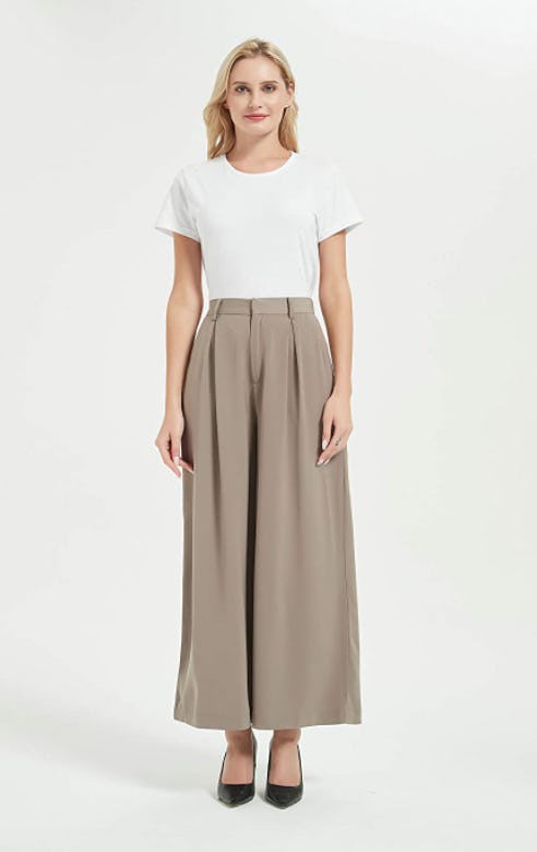 Tronjori High Waist Wide Leg Palazzo Pants