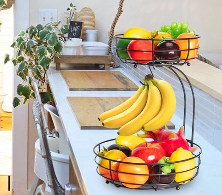 Bextsrack 2-Tier Fruit Basket Bowl 