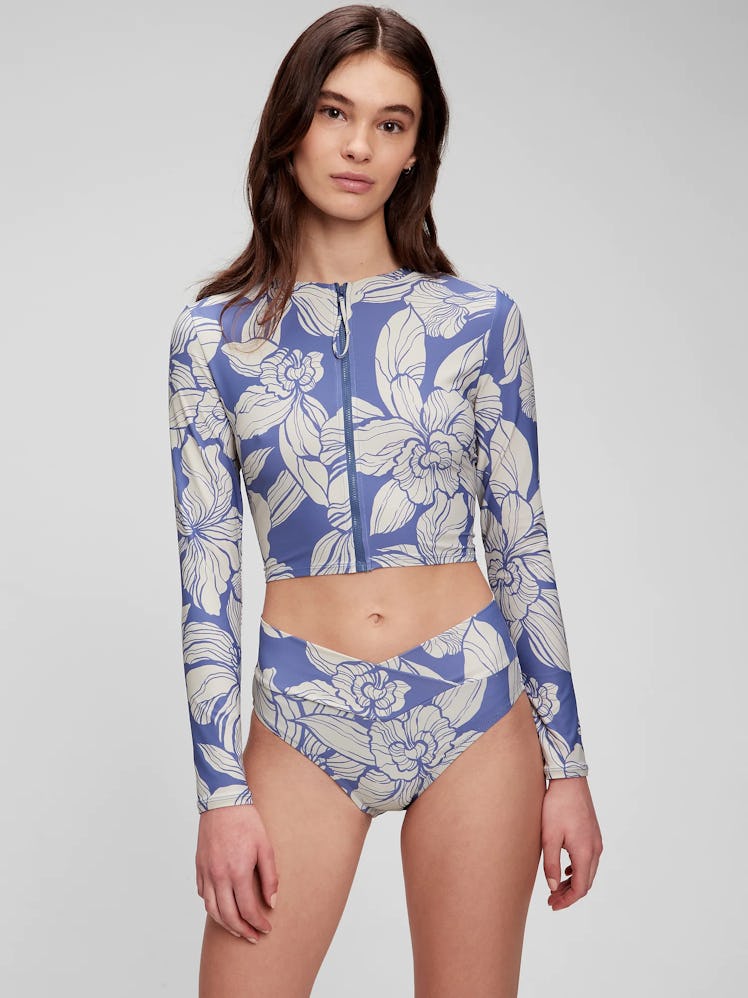 Recycled Cropped Rash Guard