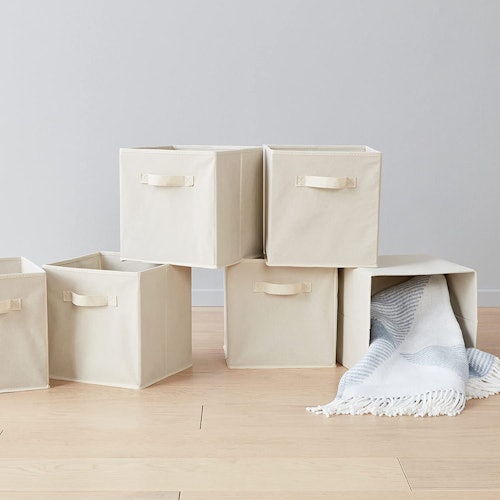 Amazon Basics Collapsible Fabric Storage Cubes (6-Pack)
