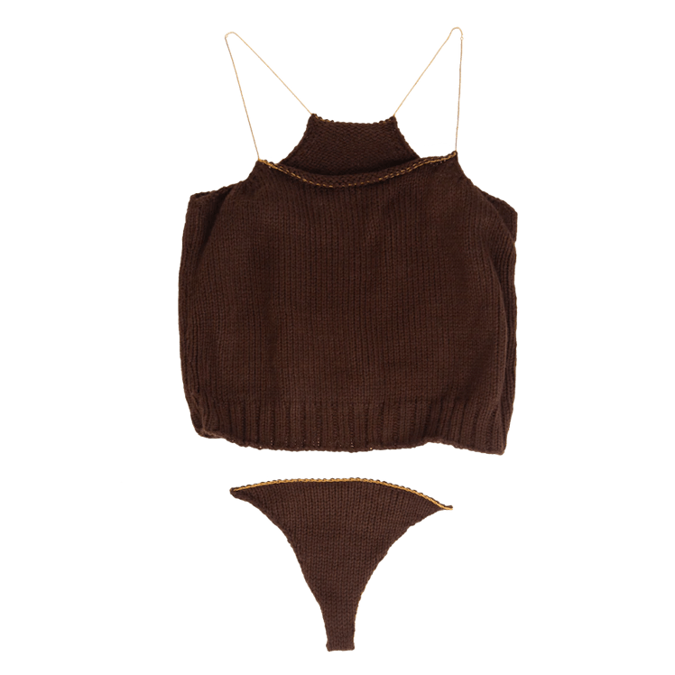 Chocolate BB Knit Bikini