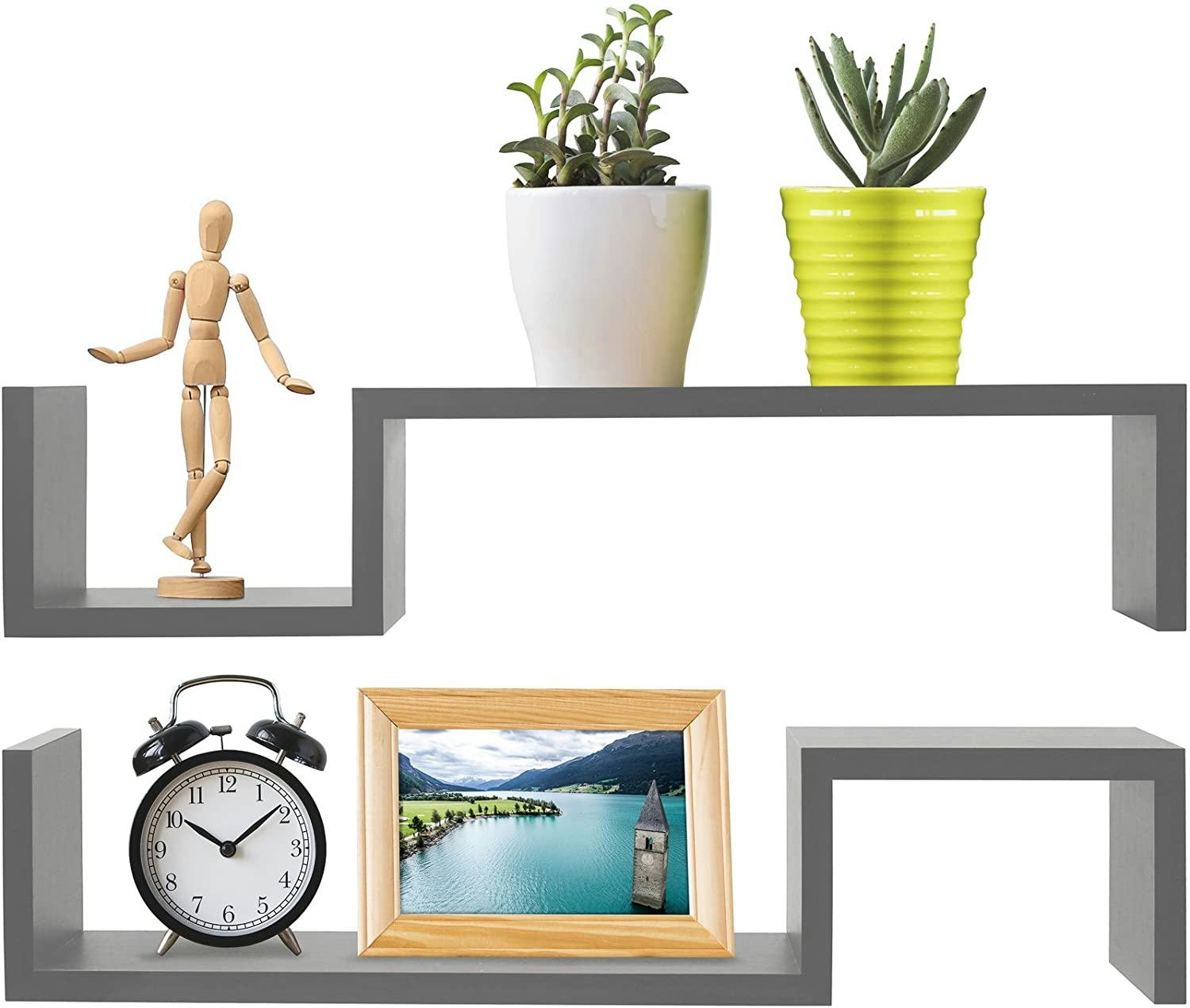 Greenco S Shaped Shelves (2-Pack)