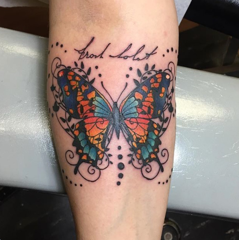 Fine line  single needle tiny butterfly and memorial tattoo for my amazing  client snoeflinga snoeflingatattoos sandiegotattooartist  Instagram
