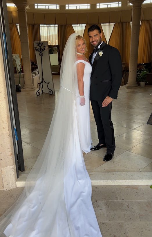 Britney Spears' wedding day look.