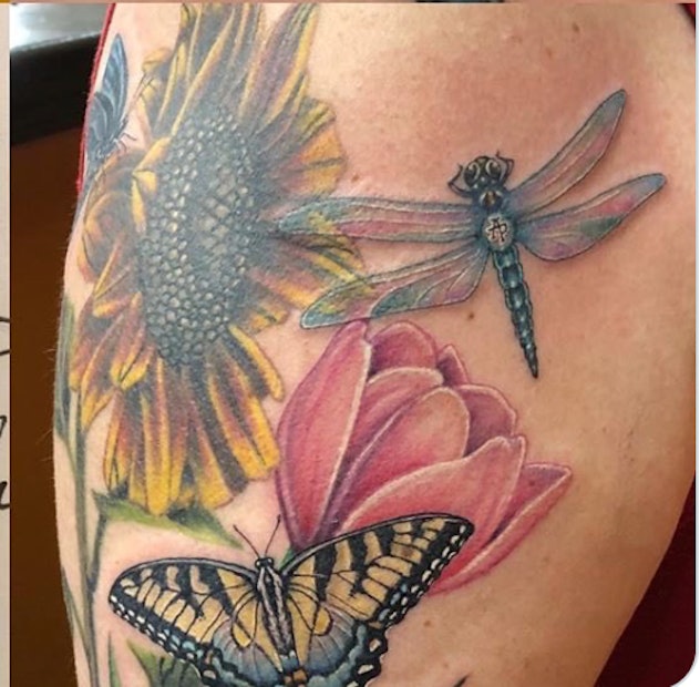 dragonfly tattoo, meaningful memorial tattoo ideas