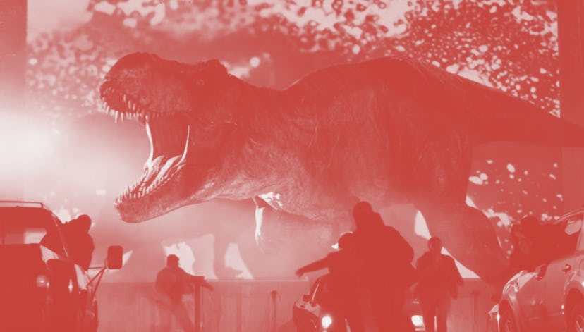 A T-Rex in 'Jurassic Word: Dominion.' 