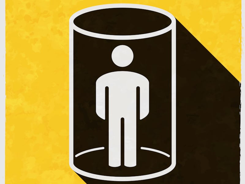 person in isolation
