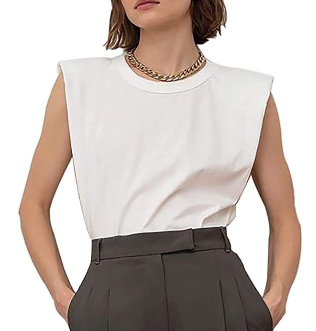 Meladyan Cotton Padded Shoulder Tank