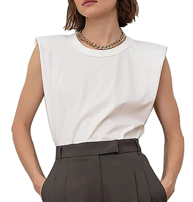 Meladyan Cotton Padded Shoulder Tank