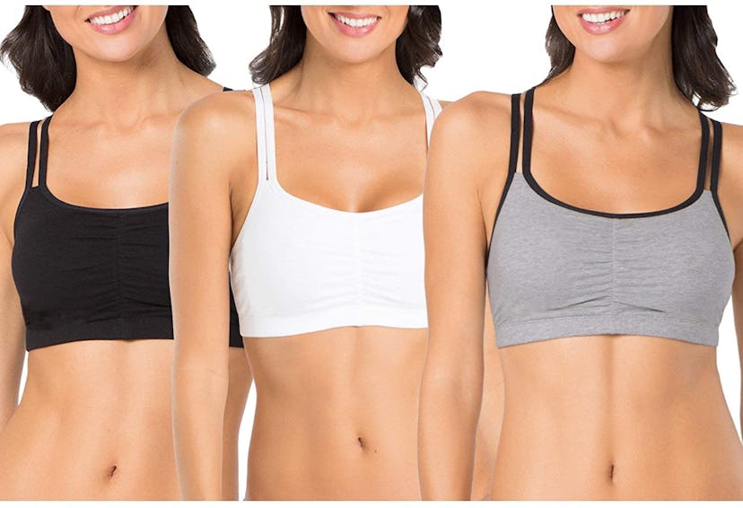 Spaghetti Strap Cotton Pullover Sports Bra