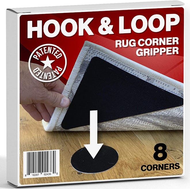 SlipToGrip Hook and Loop Rug Corner Gripper (8-Pack)