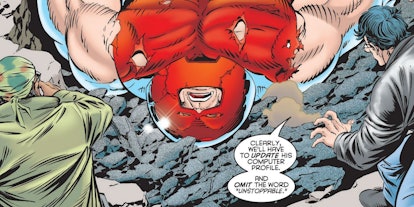The Juggernaut after trying to fight Onslaught.