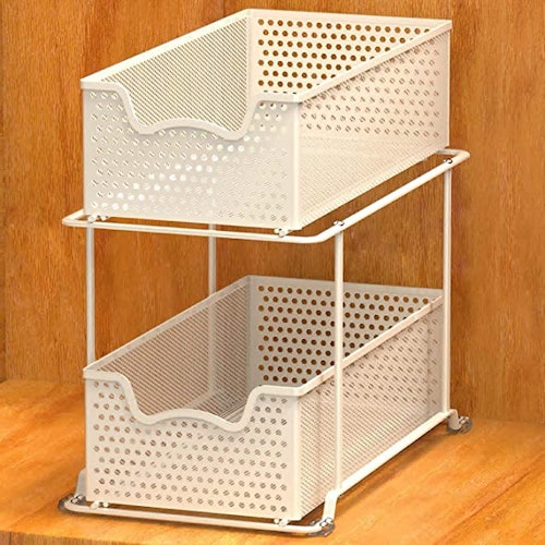 Simple Houseware 2 Tier Sliding Basket Organizer