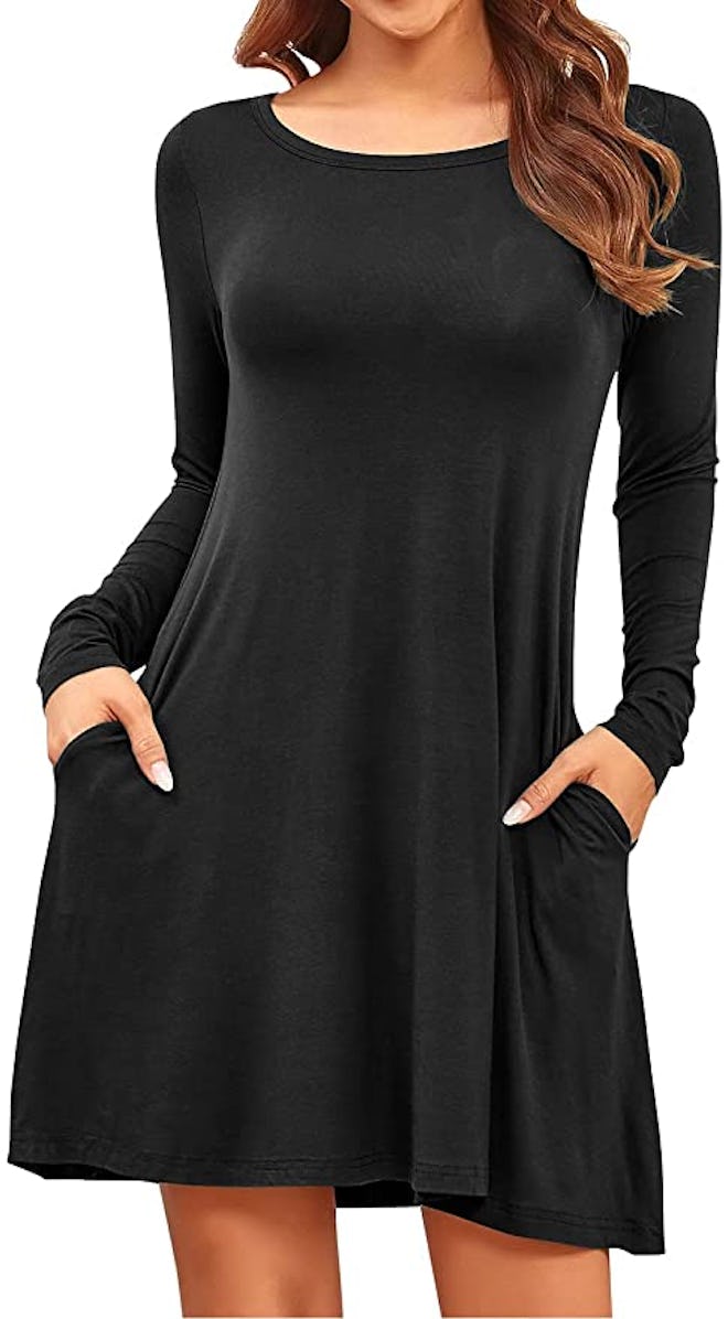 HiMONE Long Sleeve T-Shirt Dress