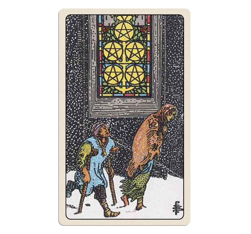 five of pentacles tarot card meaning